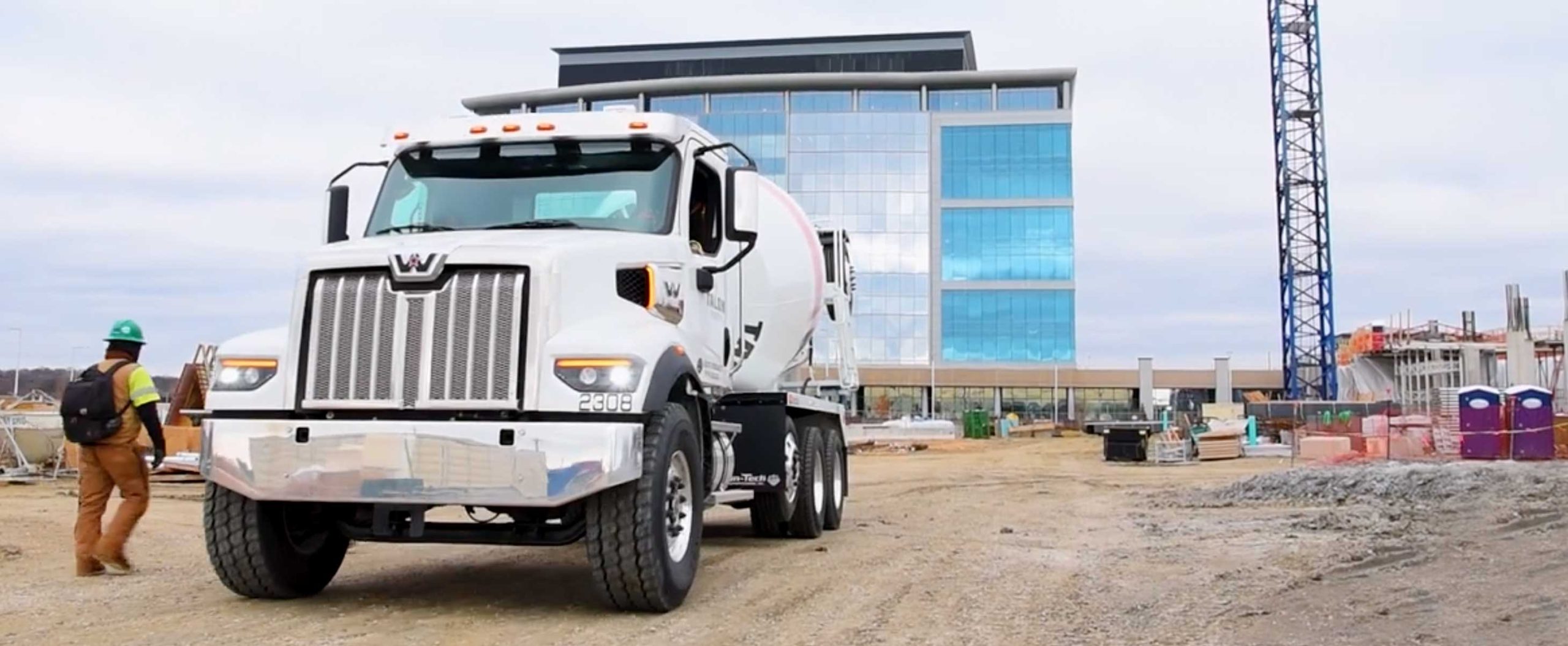 Talon Concrete & Quicksilver ReadyMix Concrete Trucks Leaving the Job Site